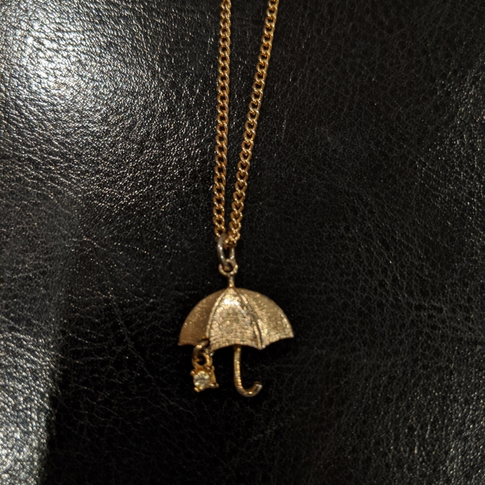 RARE VINTAGE Act II Umbrella Necklace 16''